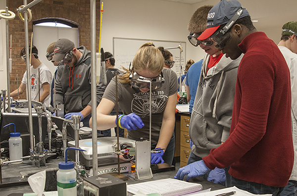 Sciences Students in classroom
